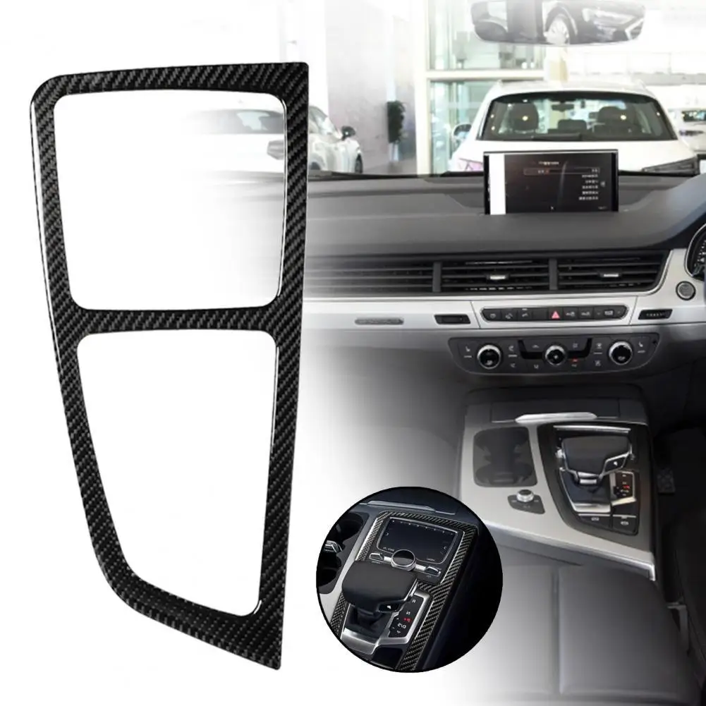 

50% Hot Sales Car Sticker B Shape Eco-friendly Carbon Fiber Inner Gear Shift Panel Trim for Audi New Q7 SQ7 4M 2016-2019 Right D