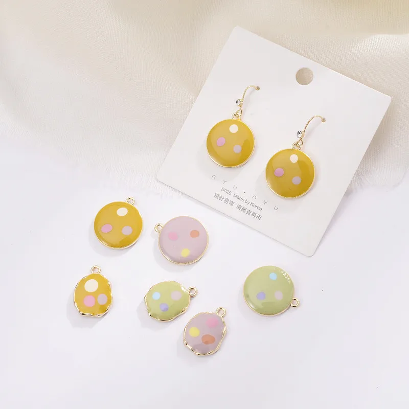 

New style 50pcs/lot alloy drop oil cartoon rounds/Irregular ovals shape floating locket charms diy jewelry earring accessory