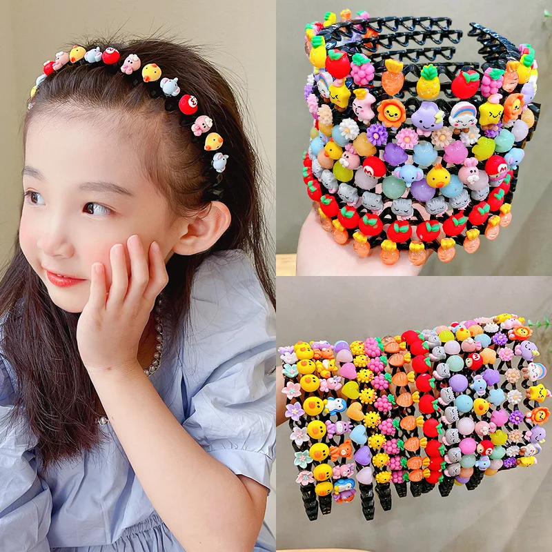 

New Cute Cartoon Animal Flower Fruits Non-slip Resilience Headband Hair Band Hair Hoop Girls Hairbands Hair Accessories Headwear