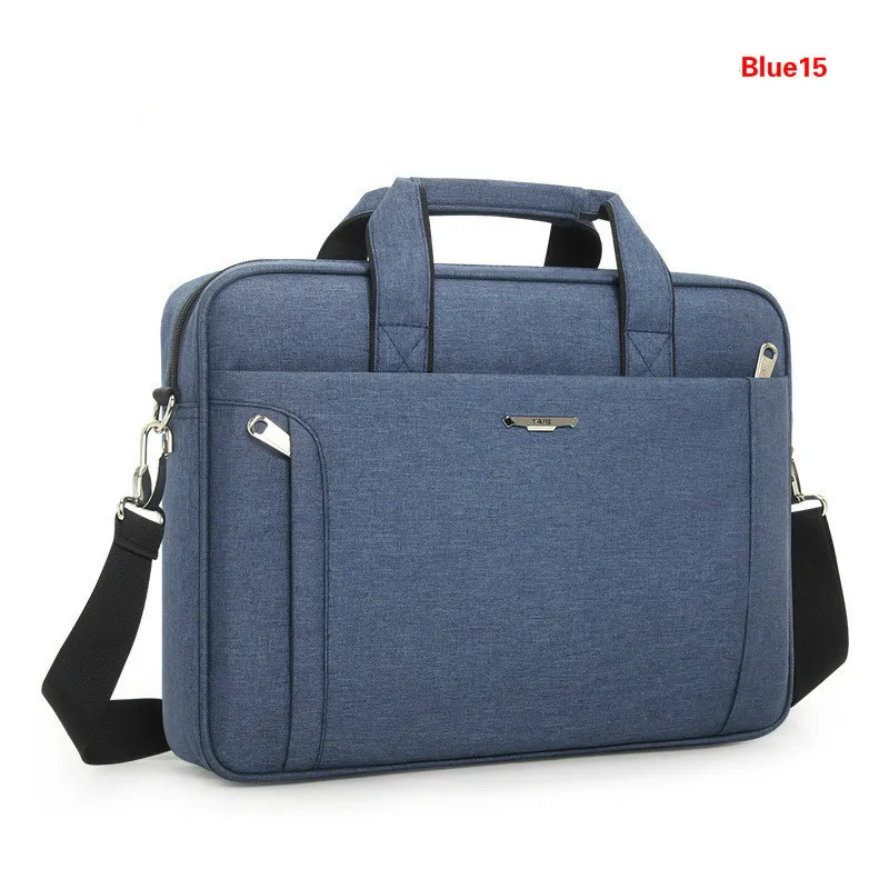 Blue 15 inch OYIXINGER мужской портфель для ноутбука 14 15,6 дюймов, водонепроницаемая оксфордская мужская сумка, деловая женская сумка-мессенджер на одно плечо - Цвет: Blue 15 inch