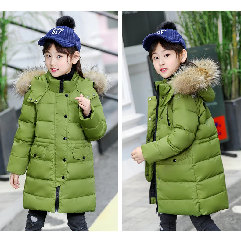 Модные детские пуховики, верхняя одежда зимние пуховые пальто с мехом для маленьких мальчиков утепленные детские куртки с перьями For-30degree