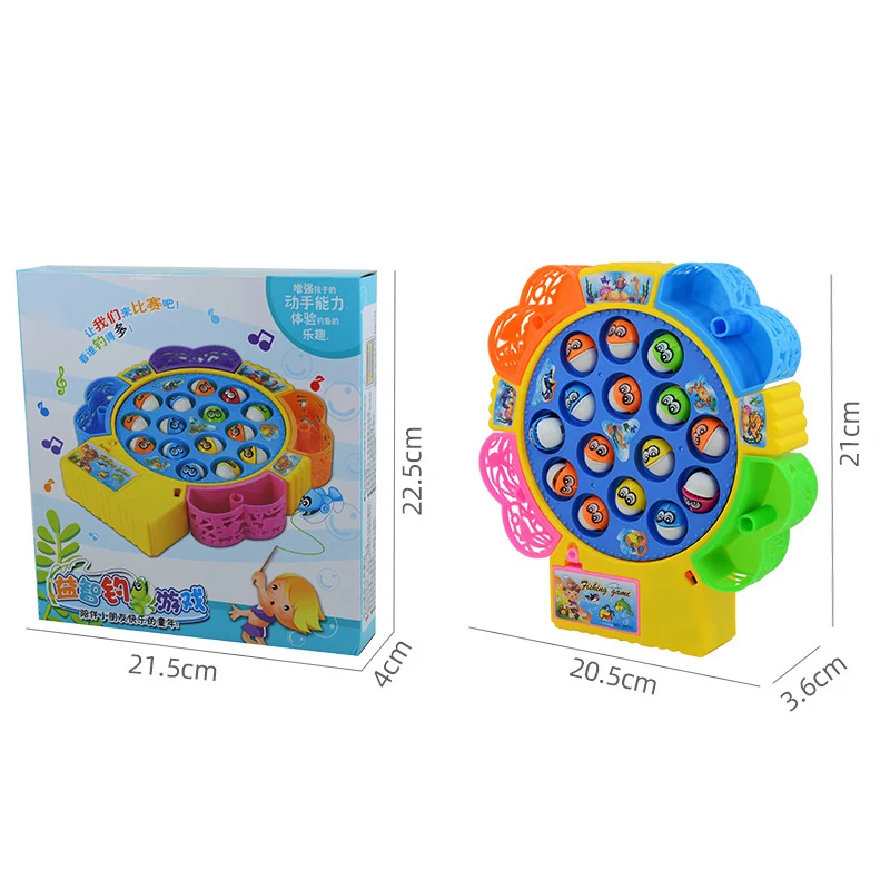 

Cartoon Fishing Toys Children Educational Toys Music Electric Rotating Fishing Game Magnetic Outdoor Indoor Toy DC120