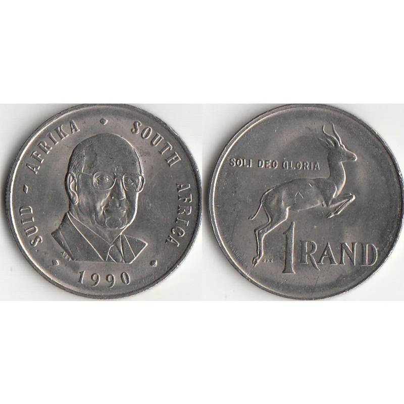ЮАР памятная монета 1 Rand 1990 PW Edition Africa 100% настоящие оригинальные монеты в старом