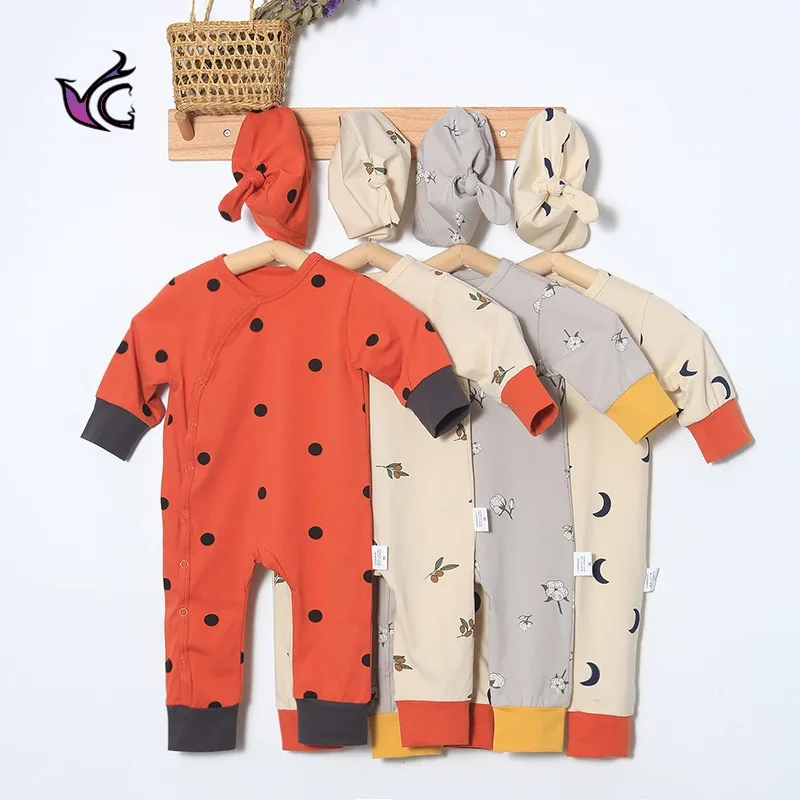 Yg 2022 New Baby Jumpsuits 0 to 36 Months Boys Baby Girls Clothes Cotton Print Spring Summer Newborn Clothes Purchase