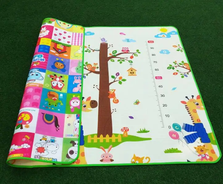 10 Детский игровой коврик, 200*180*0,5 см/1 см, для ползания, двойная поверхность, Детский ковер, креативный мультяшный дизайн, развивающий коврик для детей, игровой коврик - Цвет: 10