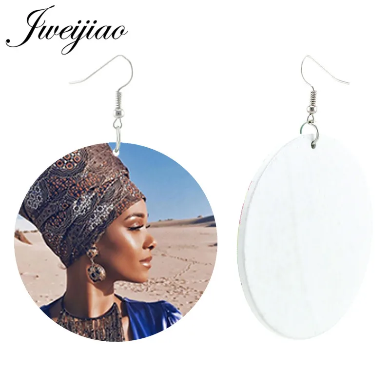 JWEIJIAO модные черные серьги для девушек афро под заказ деревянные серьги-подвески