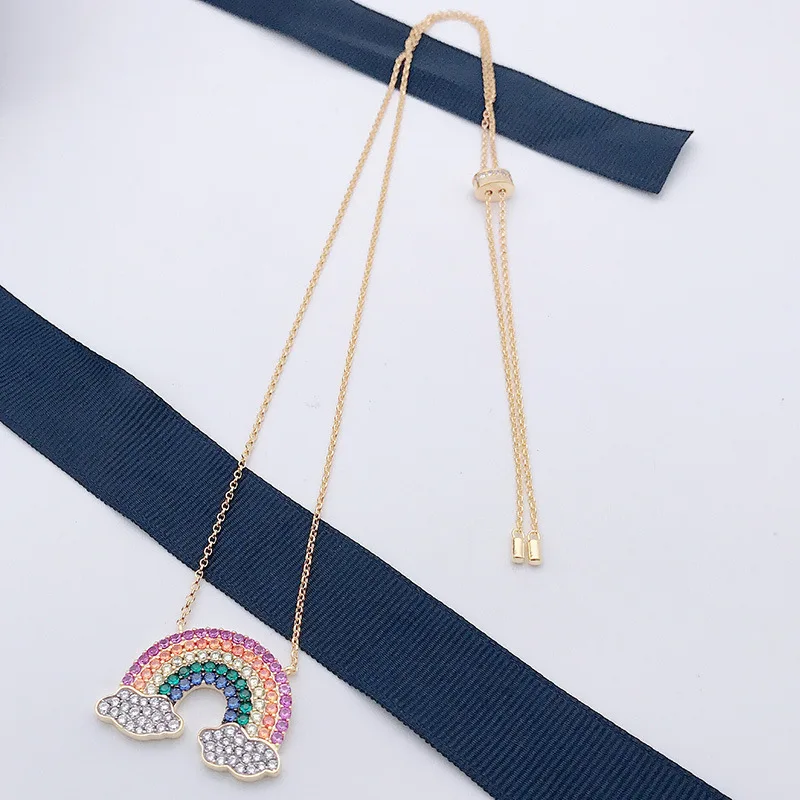 

Women's Fashion 18K Gold Plated Rainbow Clouds Chain Necklace