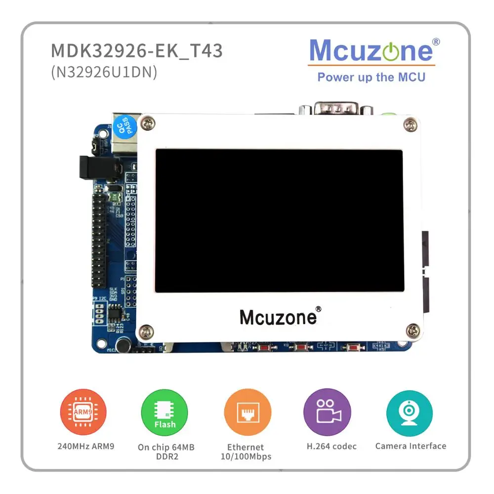 MDK32926-EK_T43 NUVOTON N32926U1DN Soc 64 Мб DDR2 USB LCDC AUDIO H.264 и JPEG КОДЕК 4 3 дюйма 480272 TFTLCD с TP Бесплатная
