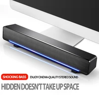soundbar 3 5mm desktop usb wired and wireless bluetooth computer speakers stereo subwoofer music player surround with led light