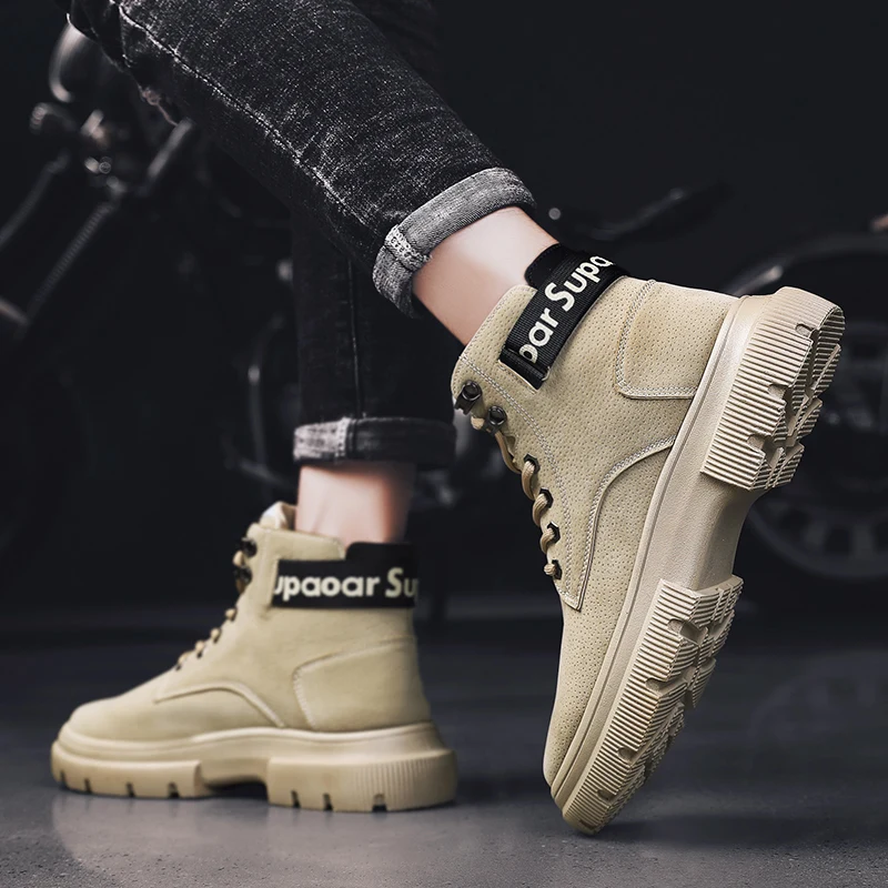 Осенне зимние ботильоны мужские Ботинки martin классические ботинки Челси в