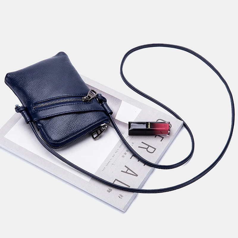 Женская сумка для телефона Wmnuo 2020 Повседневная через плечо из коровьей кожи на