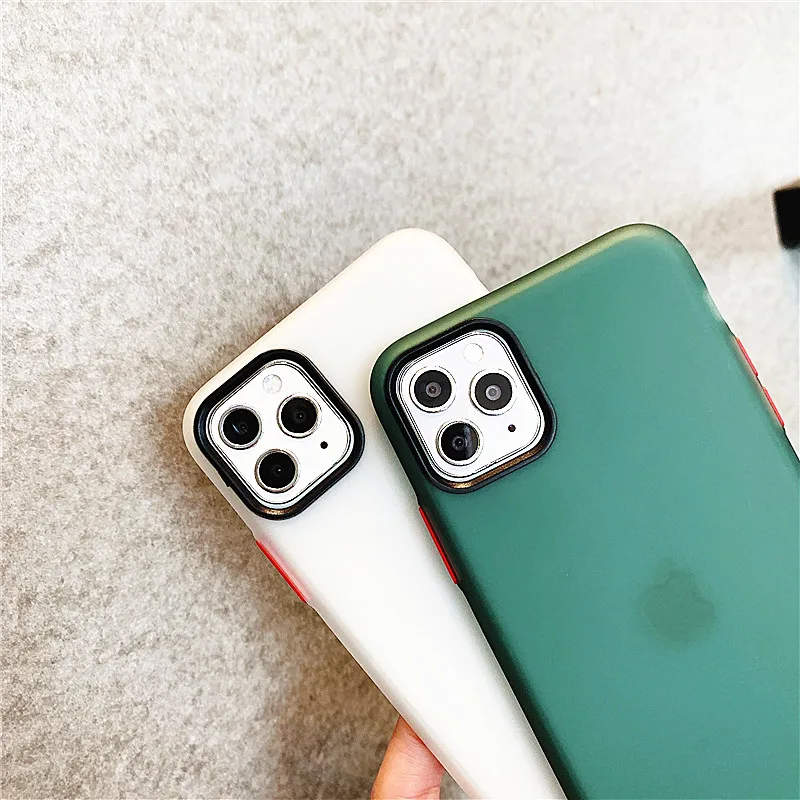 Цветной матовый чехол для телефона iphone 11 Pro Max 6 6S 7 8 Plus X XR XS MAX утолщенный