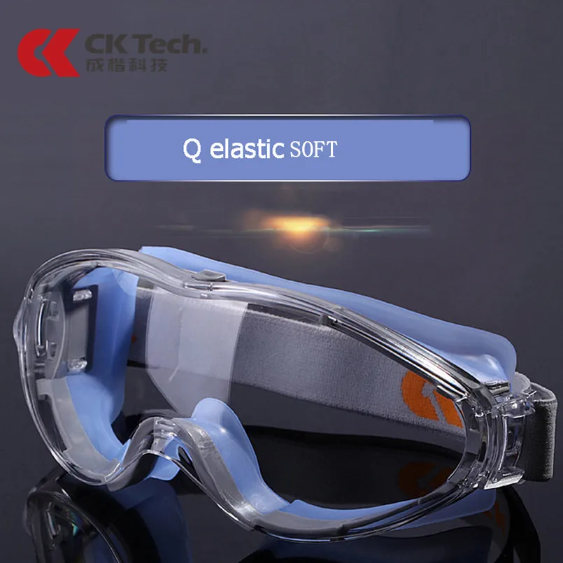 

CK Tech. Transparent Men Women Goggles Anti-splash Anti-fog Dust/Sand-proof Goggles Riding Anti-shock Eye Flat Windproof Glasses