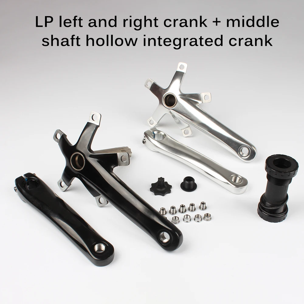 

Versatile Aluminum Alloy Crank Set Rustproof Bike Crankset For Cyclist Cycling Bicycle 170mm Hollow Sprocket Plate Parts