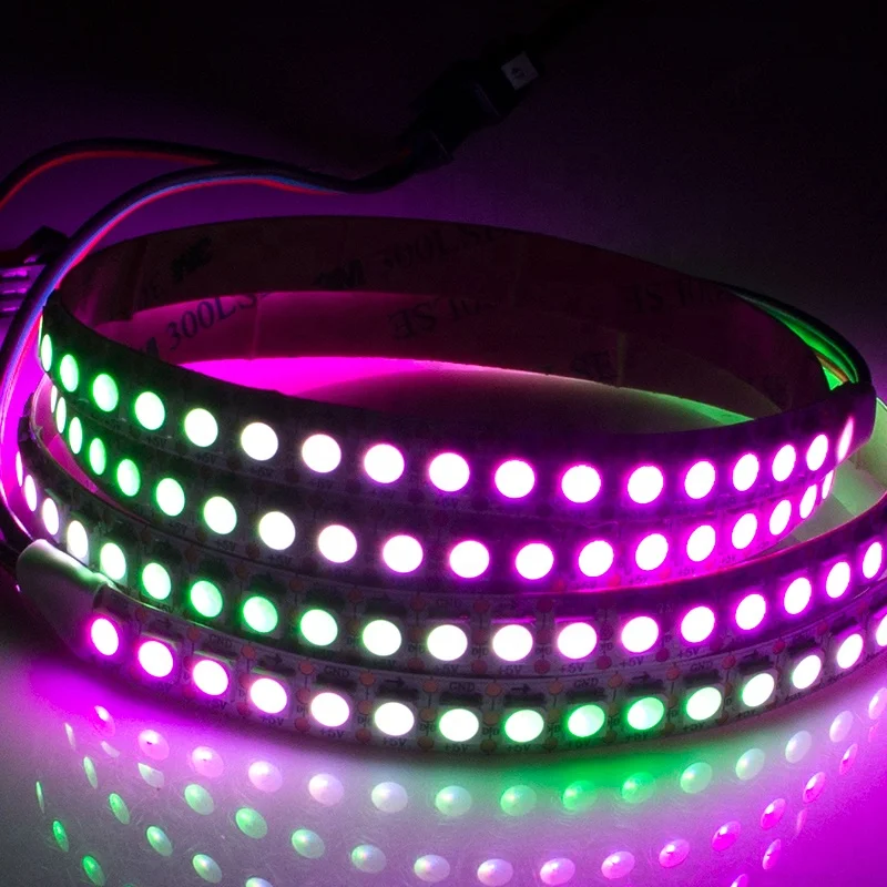 5 в постоянного тока SMD5050 12 мм FPBC светодиодная RGB полоса 43 2 Вт/м 144 пикс./м WS2812B