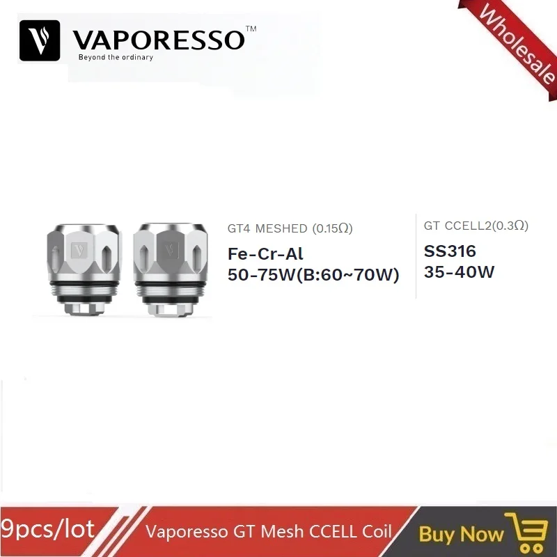 3~ 9 шт Vaporesso GT CCELL атомайзер ядро GT сетка Vape катушка для каскадного бака Vaporesso полярная Броня каскад одна электронная сигарета комплект