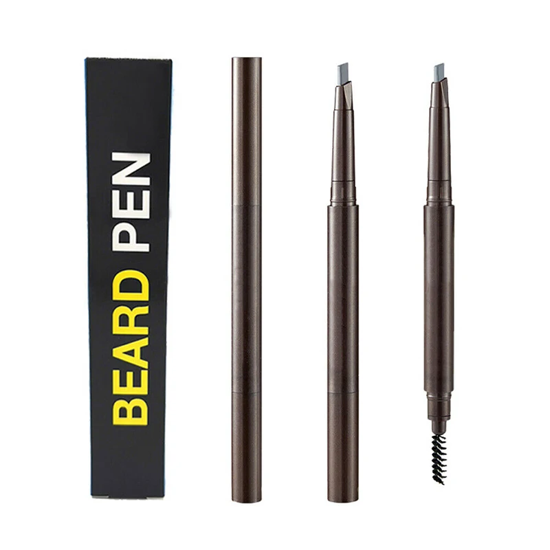 

Men Beard Pen Pencil Filler Brush Waterproof Mustache Repair Shape Beard Makeup Enhancer Moustache Coloring 3Colors