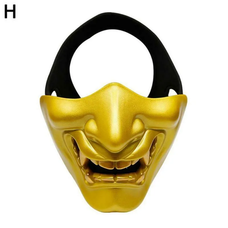 Веселая полуфабричная маска для косплея самурая вечеринки на Хэллоуин фестиваля