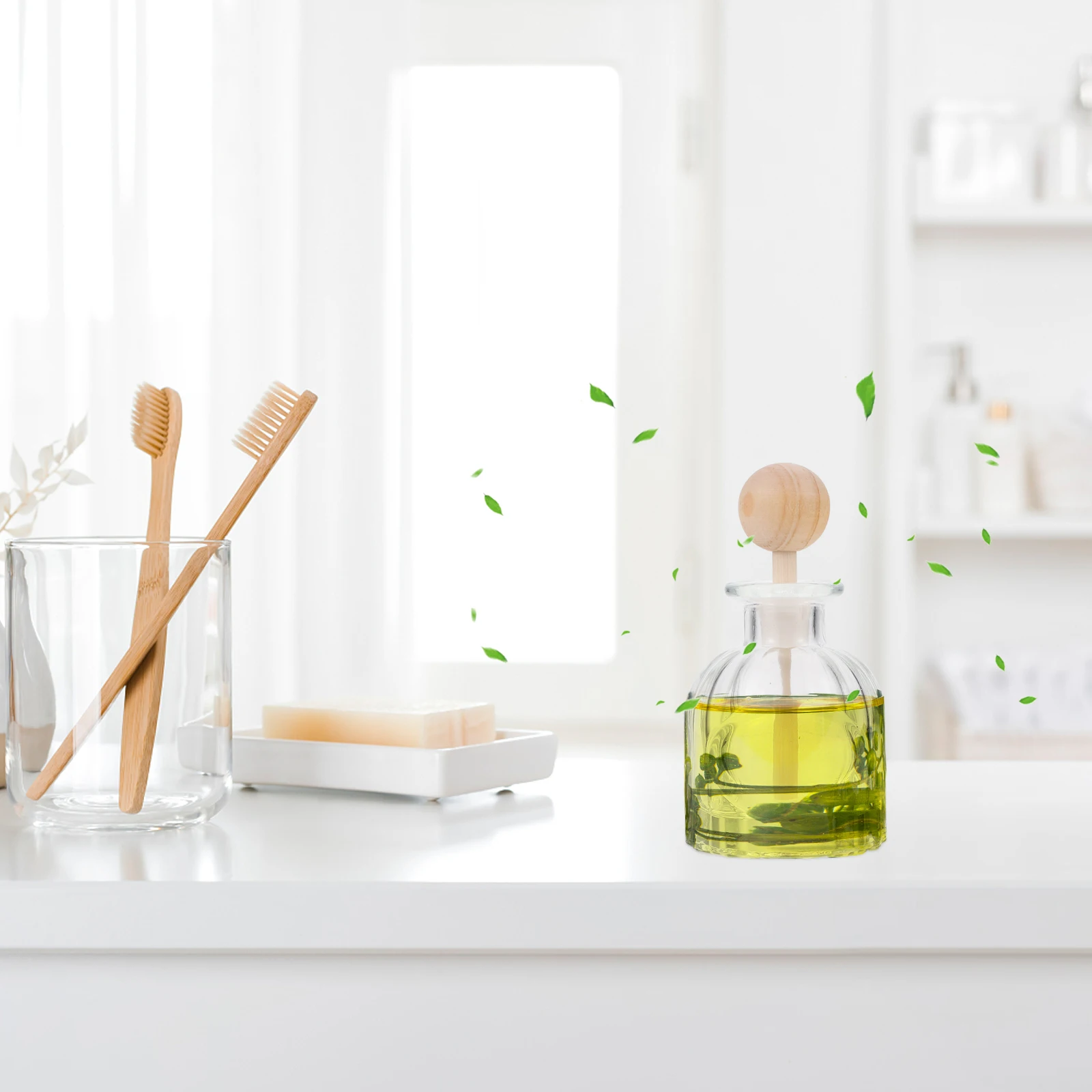 

3Pcs Glass Diffuser Bottles Fine Empty Aromatherapy Jars Container Aroma Bottles