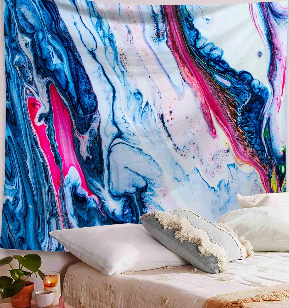 Абстрактная картина маслом гобелен украшение для спальни 100% полиэстер