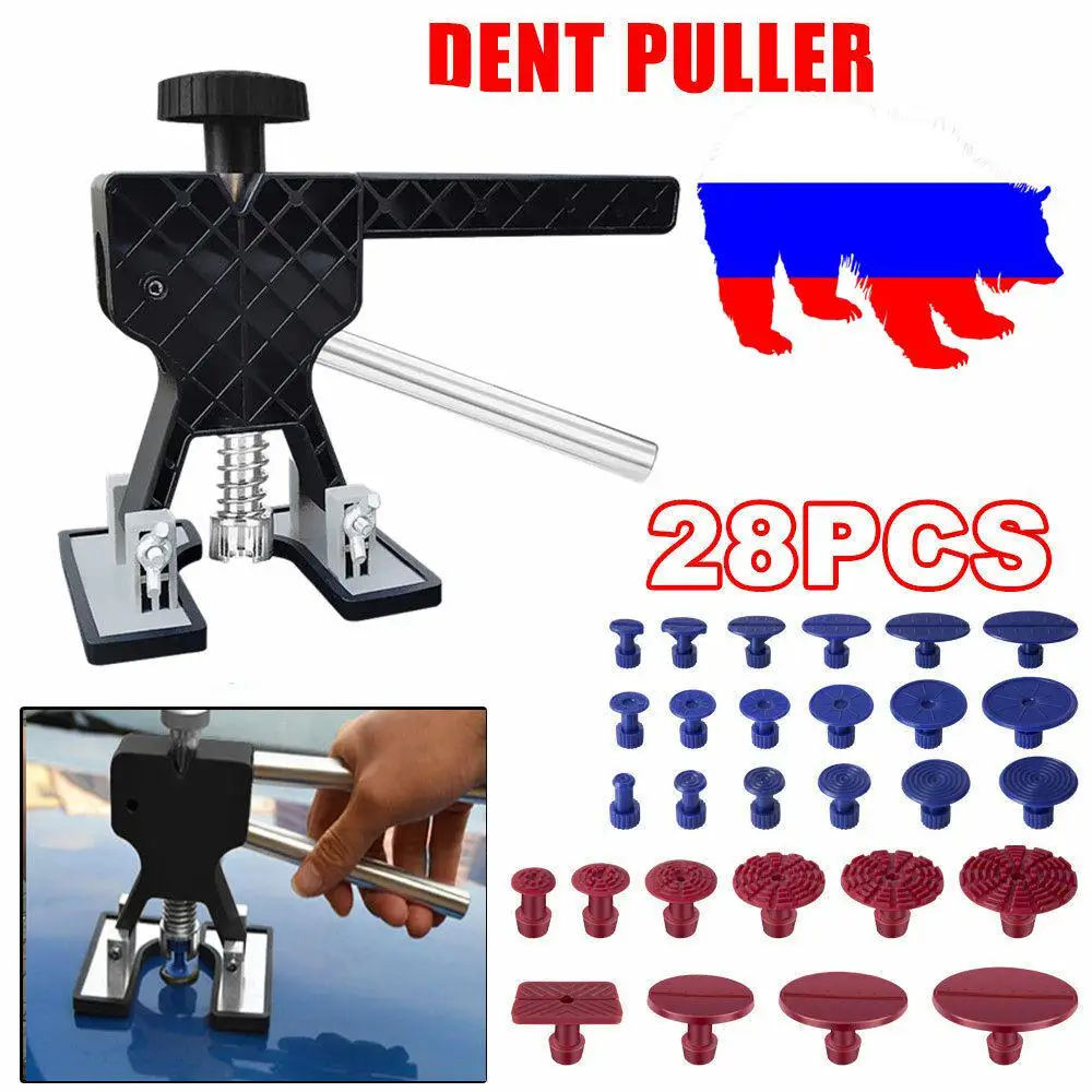 

Paintless Dent Repair Remover Removal Tool Kit 28pcs Professional Car Dent Remover Tools Hot Glue Tap Down Kits