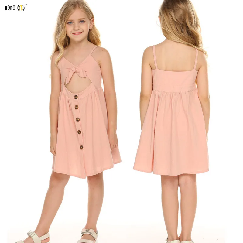 Fashion Summer Girl Dress Princess Party Rapunzel Frocks Elegant Hollow-out Casual Sleeveless Kids Dresses For | Детская одежда и