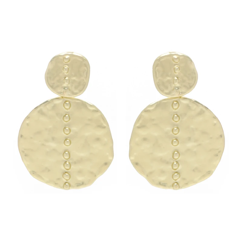 Женские круглые металлические серьги Badu золотые геометрические серьги-капельки