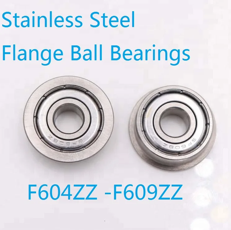 10/50pcs/lot SF604ZZ SF605ZZ SF606ZZ SF607ZZ SF608ZZ SF609ZZ Stainless Steel Miniature flange Ball Bearings | Обустройство дома