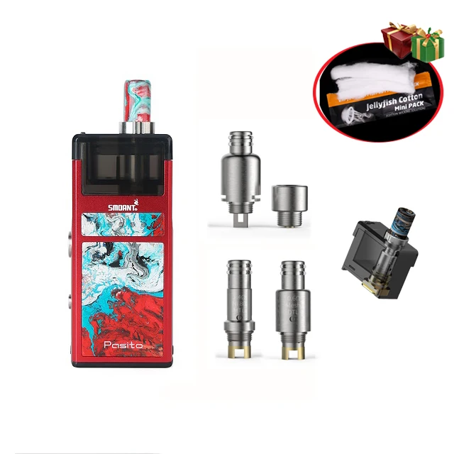 red-R-Pod Smoant Pasito стартовый набор Pod Vape ручка 1100 мАч ремонтопригодная pod система 3 мл распылитель MTL DTL Vape комплект vs Orion DNA Jester - Цвет: red-R-Pod