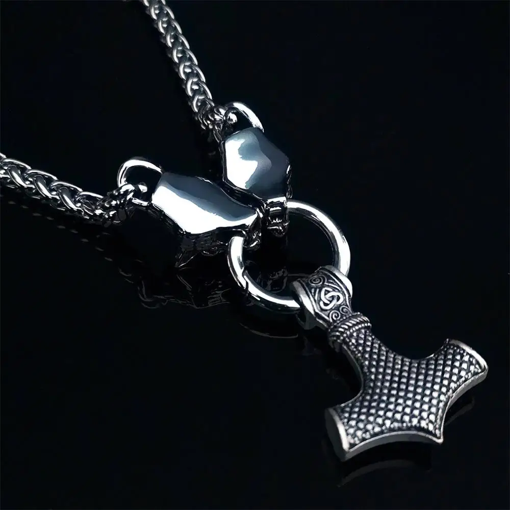 Мужское ожерелье в скандинавском стиле викингов из нержавеющей стали цепочка с