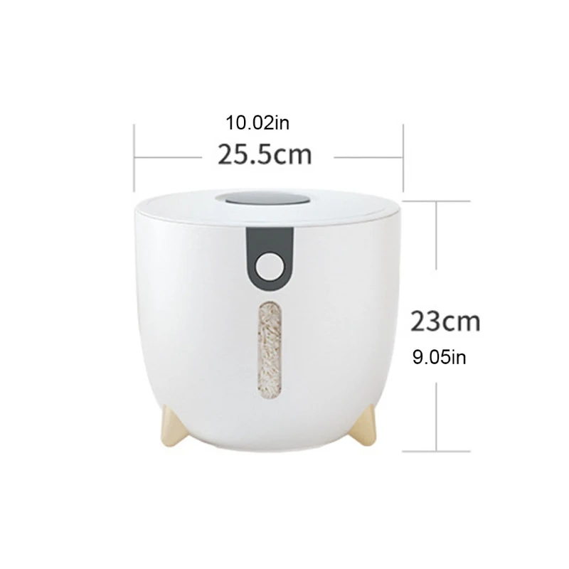

10kg Rice Dispenser with Measuring Cup Grain Storage Bin Storage Box Large Kitchen Food Grain Storage Container