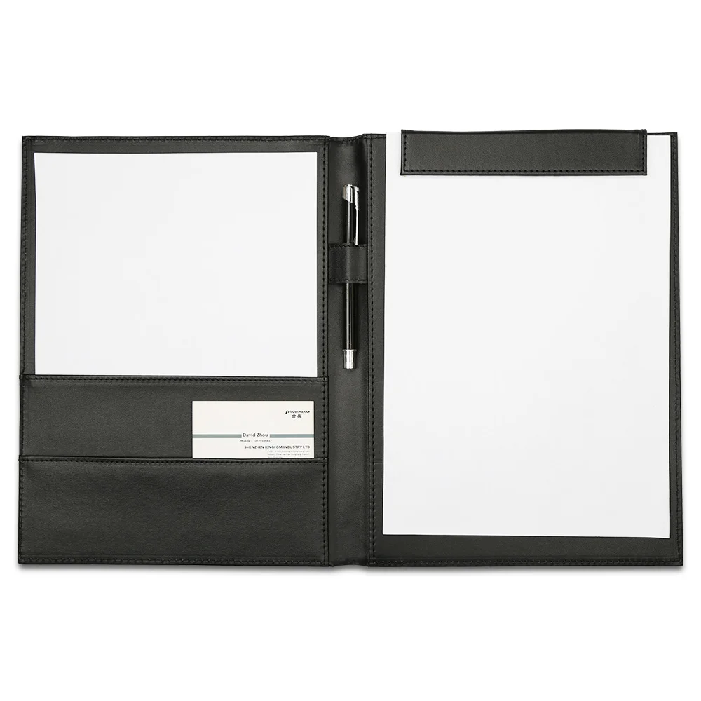 1439 black A4 папка для файлов офисная из искусственной кожи папка-блокнот Многофункциональный Органайзер планировщик блокнот кольцо папка 1448 коричневый - Цвет: 1439 black