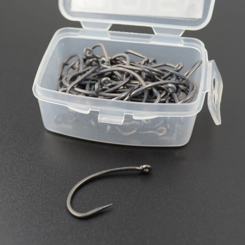 

50 Pcs/lot Sea Offset Hook 2# 4# 6# 8# Fishing Carp Soft Bait Hooks Dry Fly Hooks Single Barbless Curved Hooks Gear