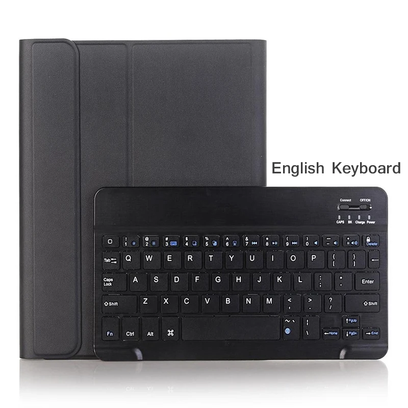 English Black Русский Испанский чехол для iPad 10,2 чехол с клавиатурой Bluetooth A2197 A2198 A2200 для iPad 7-го поколения Чехол для клавиатуры - Цвет: English Black