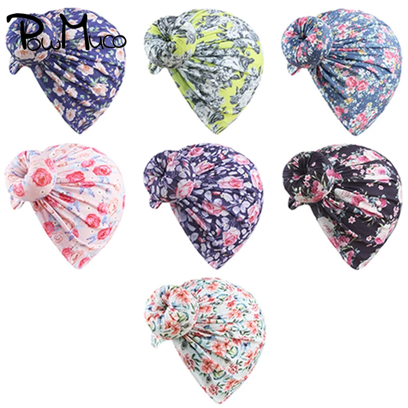 

Powmuco 1 шт. 19*18 см с цветочным узором в винтажном стиле с узором Круглый шар; Шапка для маленьких детей; С милым рисунком в форме пончика Дети Мода Тюрбан подарок на день рождения