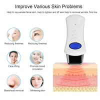face massager beauty instrument facial lifting care tool electric microcurrent ion galvanic usb handheld spa device with 3 heads