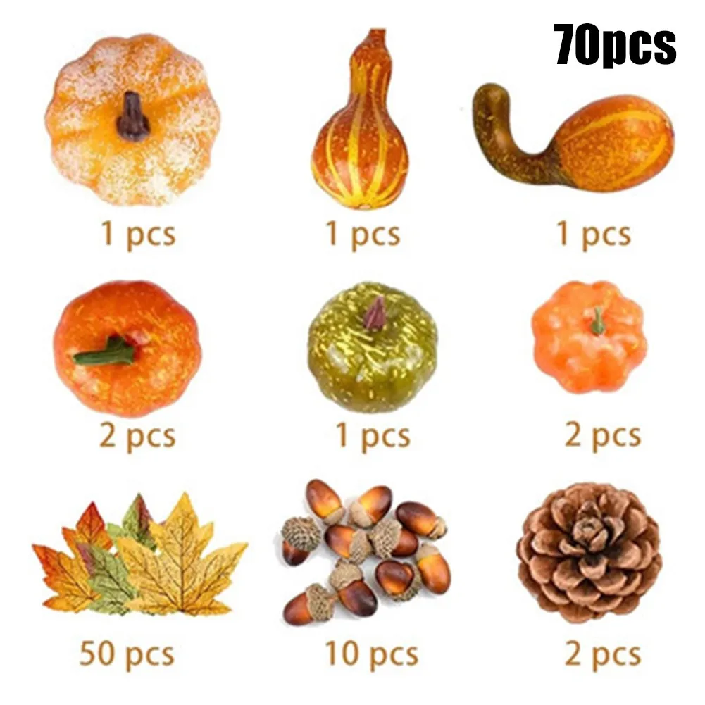 Artificial Mini Pumpkin Fake Simulation Vegetables For Thanksgiving Halloween Props Wedding Decoration