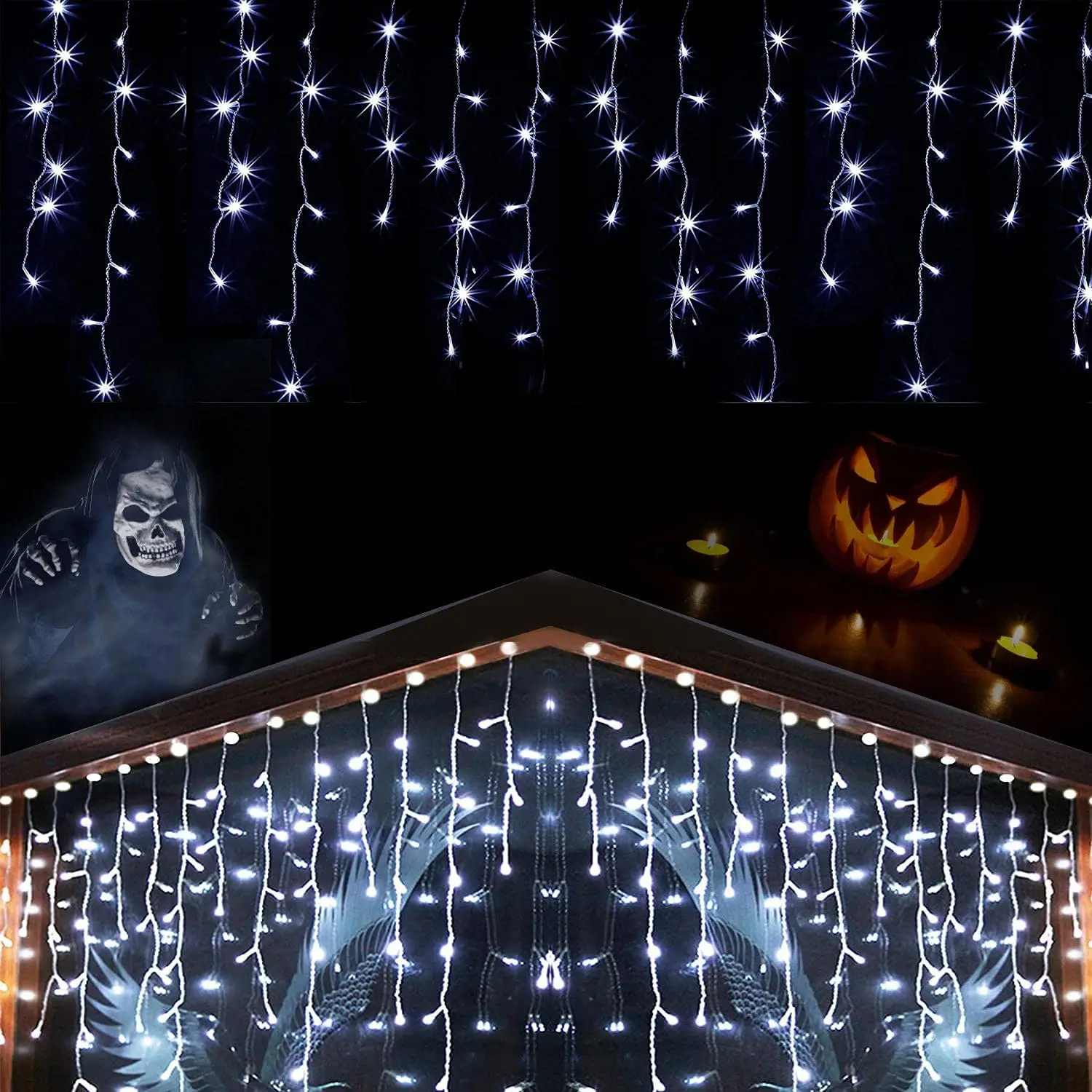 

Украшения на Хэллоуин для дома, светодиодная гирлянда, светодиодная гирлянда, светильник, 0,5 / 0,6 / 0,7 м, европейский штекер