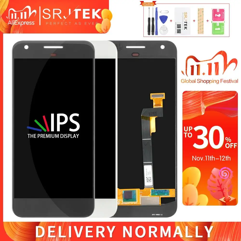 Srjtek экран для HTC Google Pixel ЖК дисплей сенсорный дигитайзер сенсор Стекло в сборе
