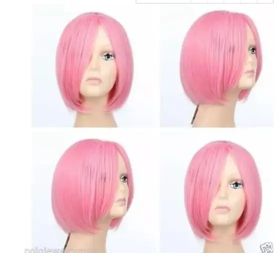 Парик для косплея shun peruca hair queen короткий розовый парик харано Сакура