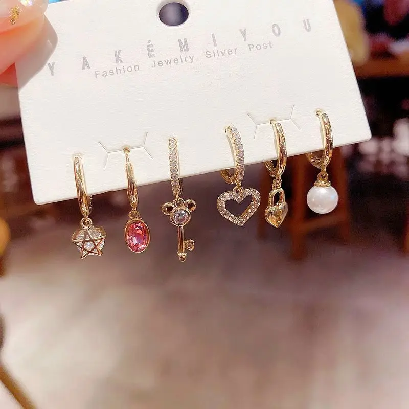 Женские серьги подвески с искусственным жемчугом и кристаллами|Серьги-подвески|