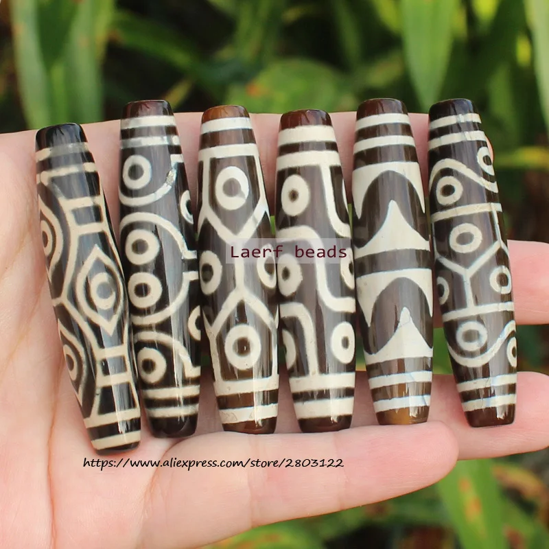 

12-13x56-58mm Natural Ancient Tibet Dzi Agate Loose Beads Many Patterns,For DIY Jewelry Making ! can mixed wholesale !