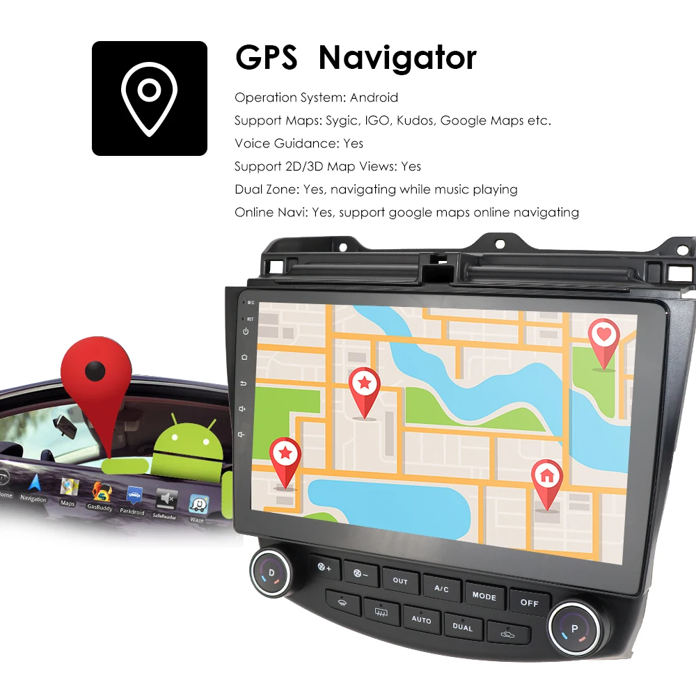 Автомобильный GPS-навигатор для Honda Accord 7 10 1 9 2003 2004 2005 2DIN | Автомобили и мотоциклы