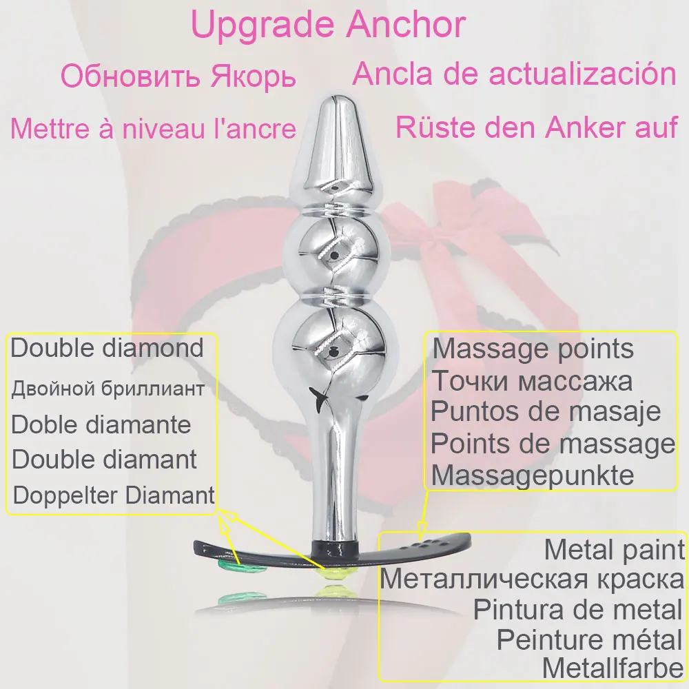 Пробка Анальная металлическая с кристаллами 4 вида анальная пробка на весь день