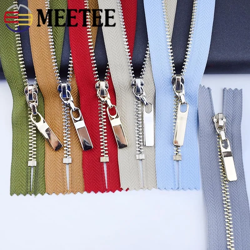 3 шт. Meetee 3#20 см металлическая молния Медь зуб Closeend застежка-молния одежда джинсы карман на молнии сумки кошелек Ремонтный комплект аксессуары