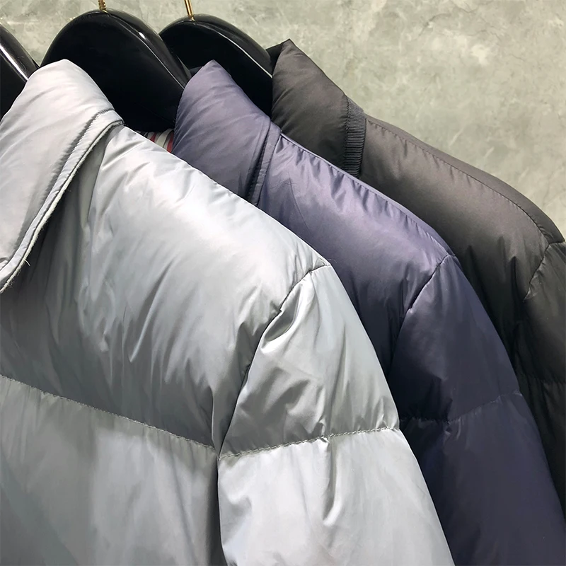 TB THOM Men's Winter Jacket Down Jackets Fashion Brand Overcoat Classic Down-Filled Matte Nylon 4-bar Stripe Wholesale TB Jacket
