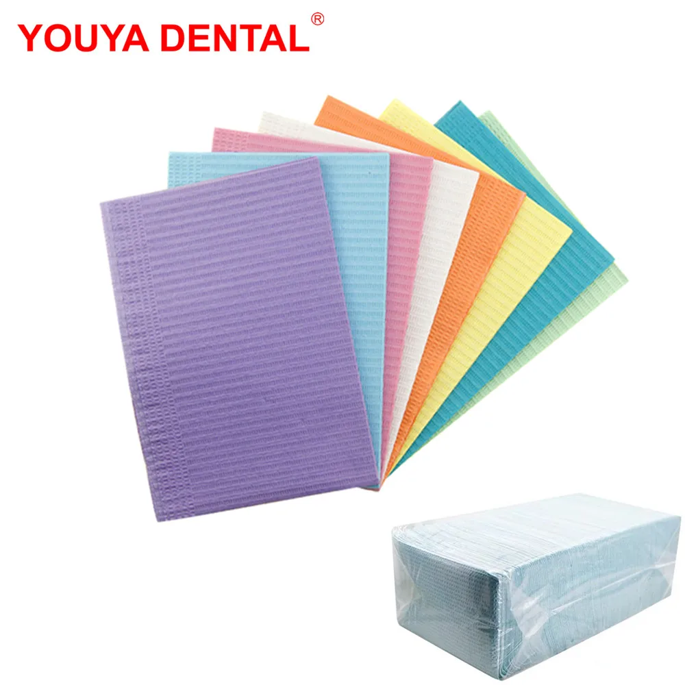 

120/125pcs Disposable Dental Bibs Waterproof Tattoo Clean Pad Table Covers Napkins Dentistry Consumable Lab Dentist Materials