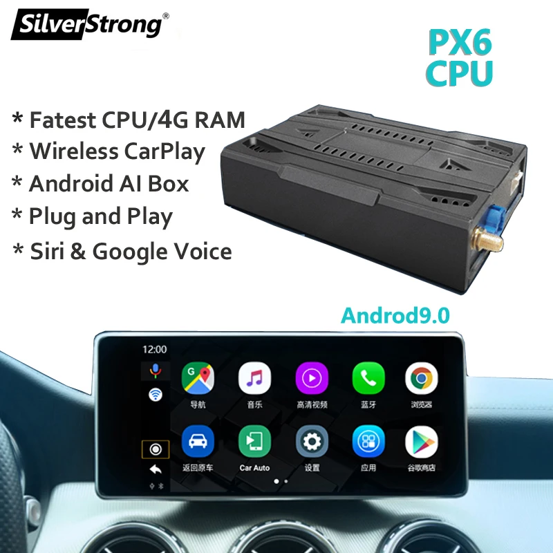 Автомобильный мультимедийный видео Ai Android GPS беспроводной Carplay для Mercedes Benz Audi Peugeot