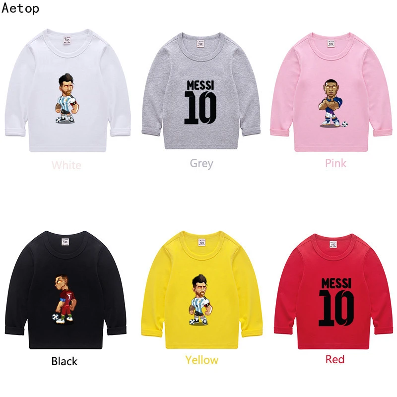 Оптовая продажа MESSI 10 летнее платье с О образным вырезом топы для мальчиков и