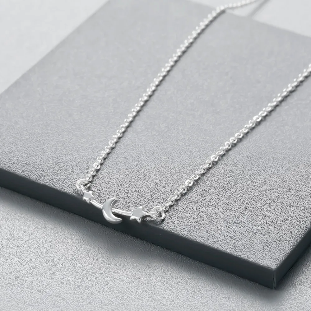 Chandler Moon Phase Necklace Galaxy Chocker Necklaces For Women Black Enamel Vintage Rouind Pendant Moon Crecent Charm Chokers
